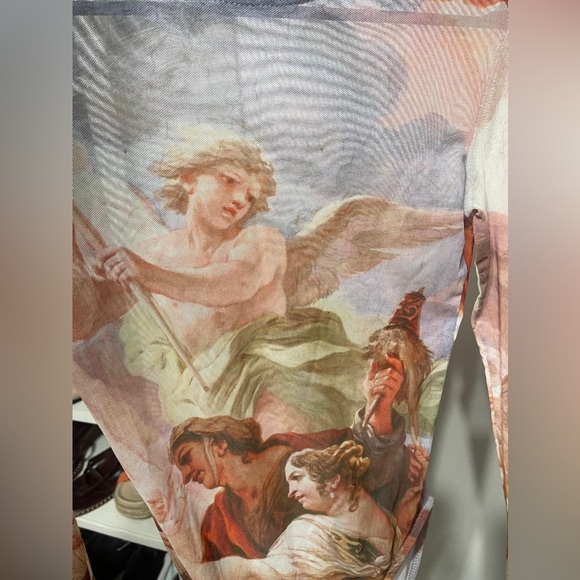 Zara printed tulle long sleeve bodysuit Luca Giordano print NWT - Picture 4 of 6